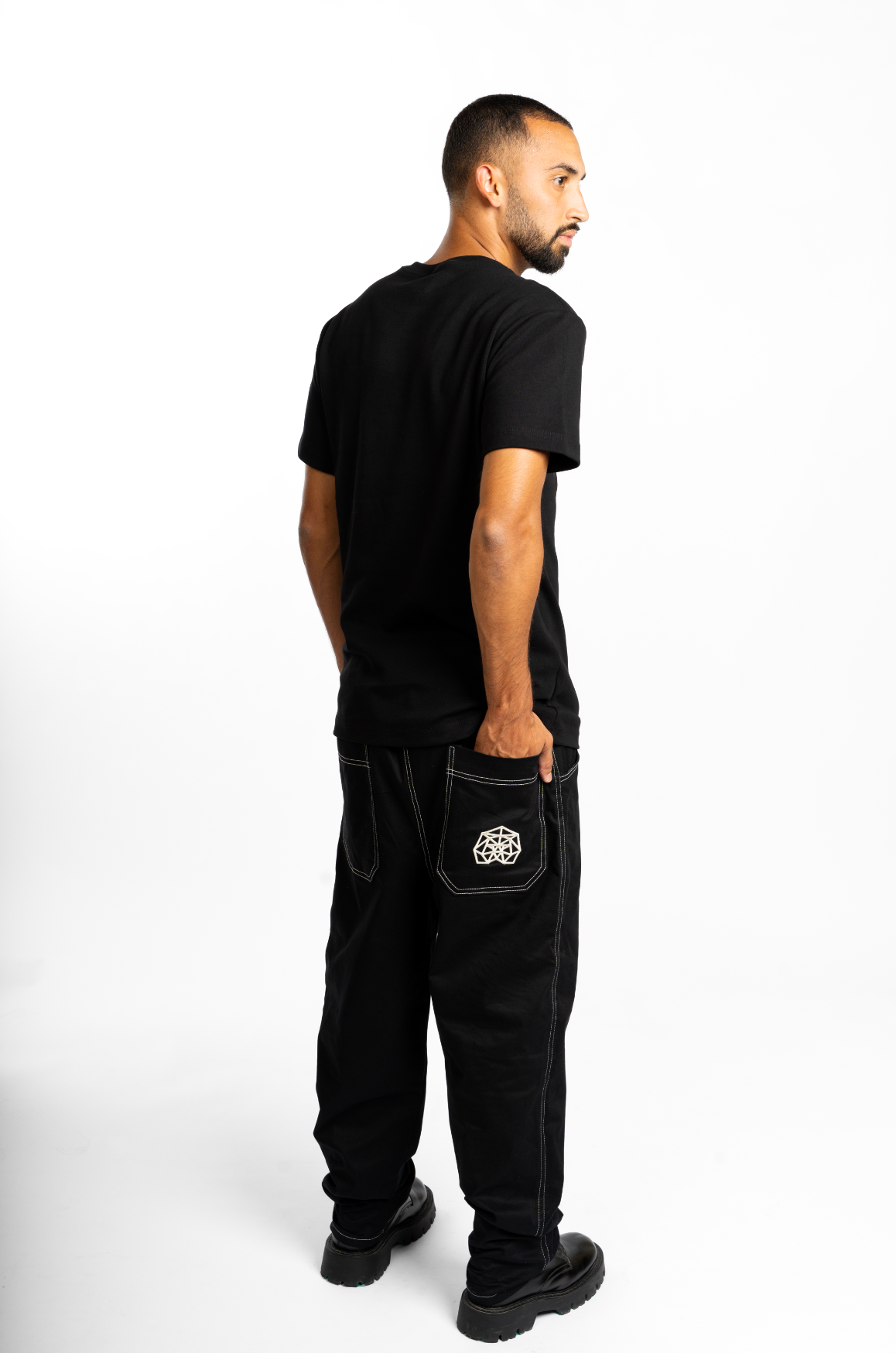 Jeans loose fit preto